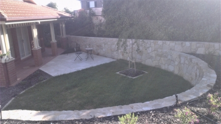 Sydney Sandstone curved walls with Steps 4